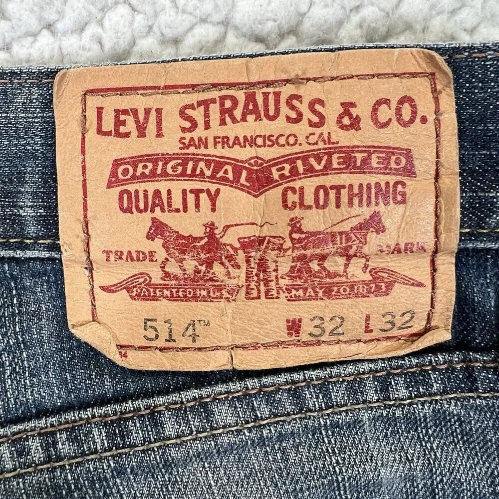 Levi’s 514 Jeans Men’s Size‎ 32x32 Blue Slim Straight Y2K Grunge Streetwear